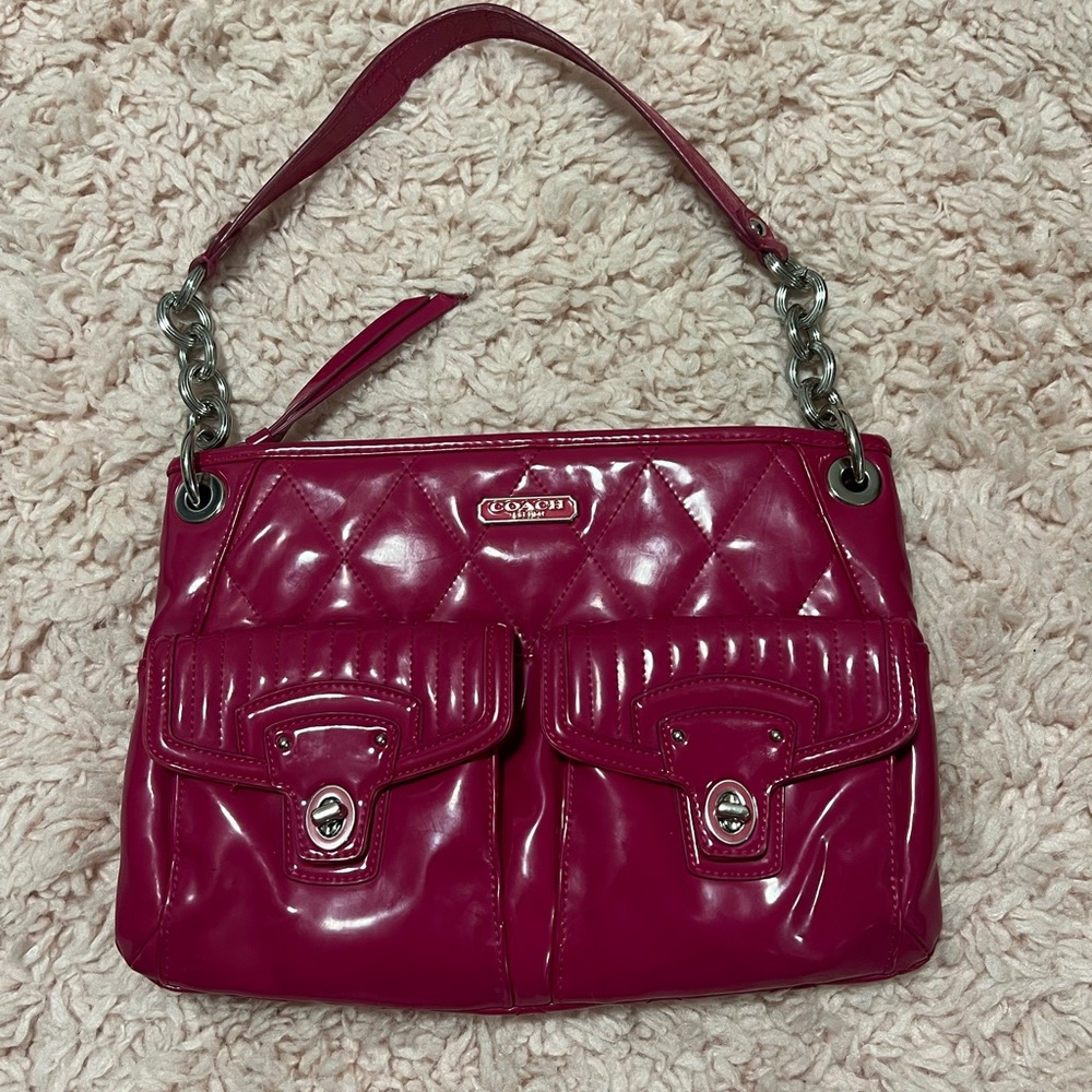 Coach Poppy patent leather purse
